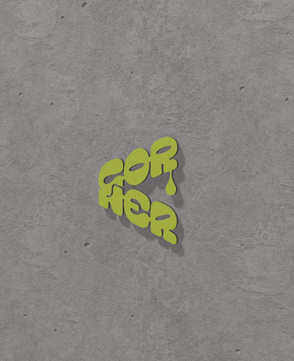 Grafika graffiti CORNER zaprezentowana na betonowej ścianie