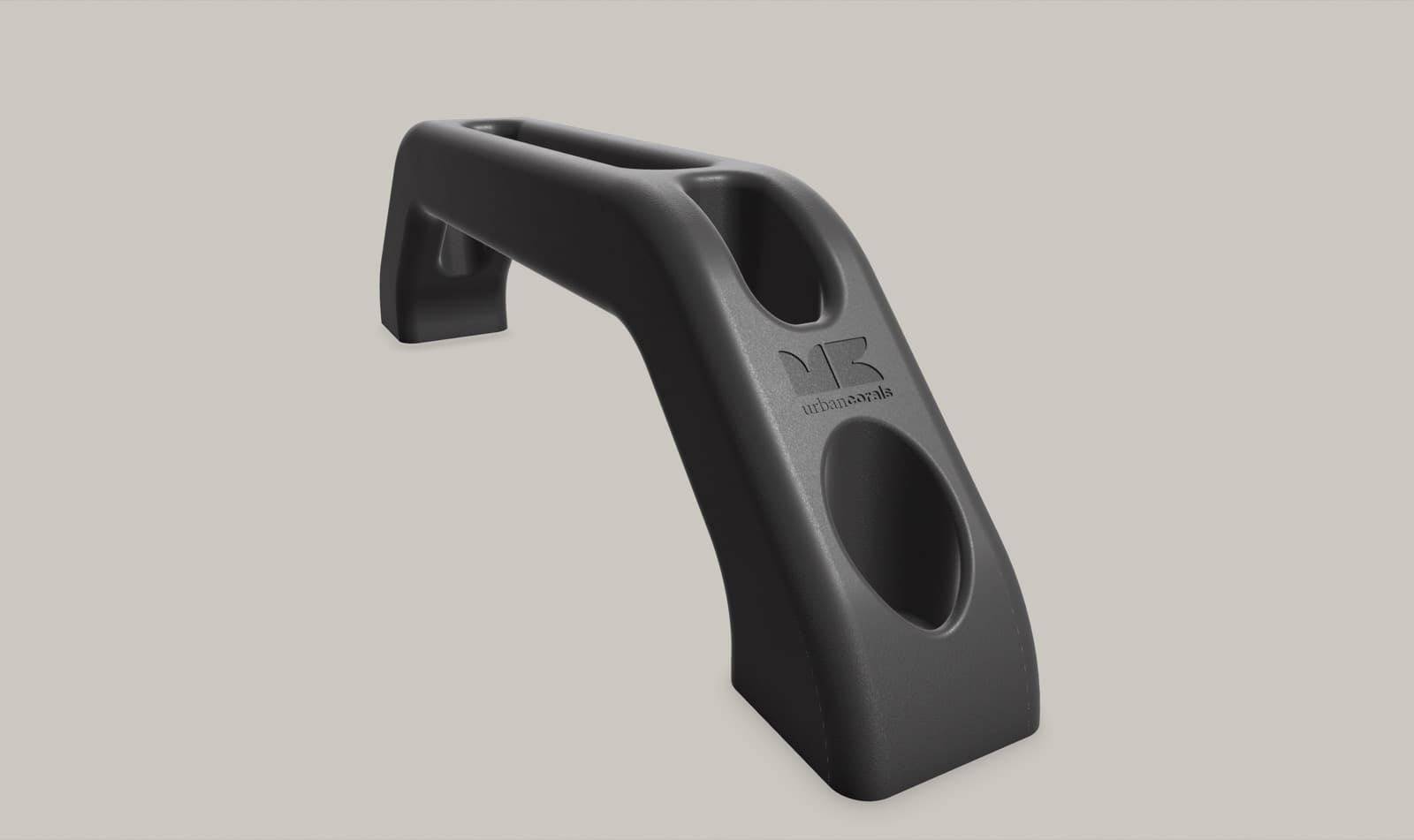 Fusion 360 CAD render of the handle geometry